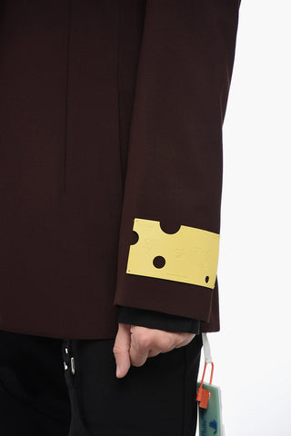 SEASONAL Blazer Avvitato con Tasca a Filo e Martingala