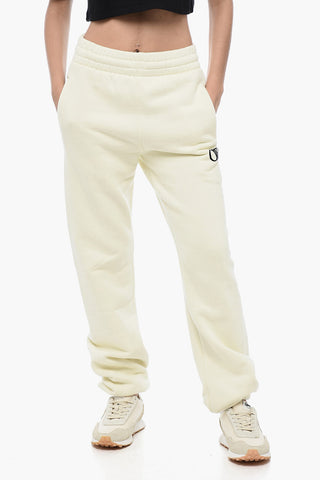 Embroidered Logo Brushed Cotton Joggers