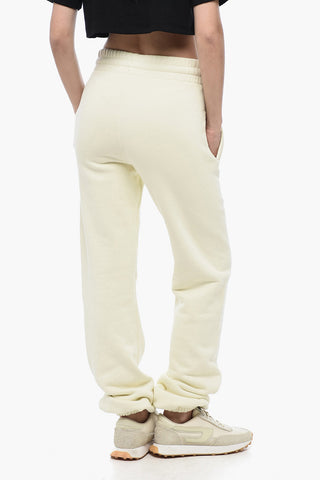 Embroidered Logo Brushed Cotton Joggers