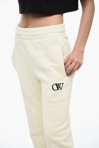 Embroidered Logo Brushed Cotton Joggers