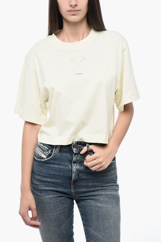 Cropped T-Shirt With ARROW Logo Application