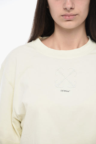 Cropped T-Shirt With ARROW Logo Application