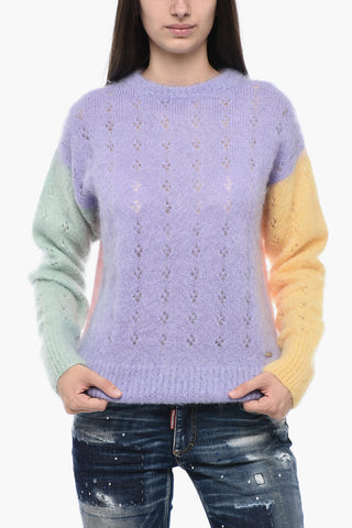 Maglione Lace Stitch In Misto Lana