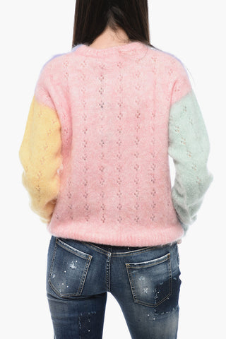 Maglione Lace Stitch In Misto Lana