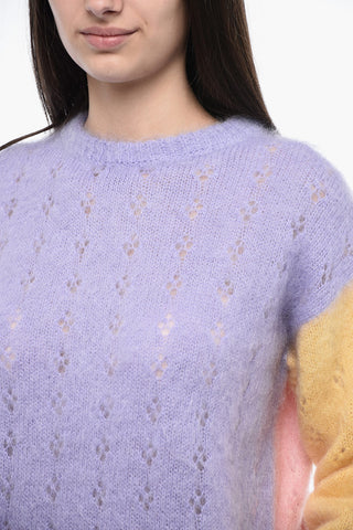 Maglione Lace Stitch In Misto Lana