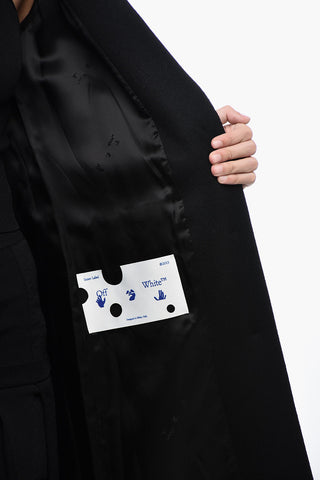 Wool Blended Coat with Embossed Detail