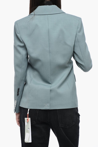 FORMAL Wool Blended Blazer with Waist Pleat
