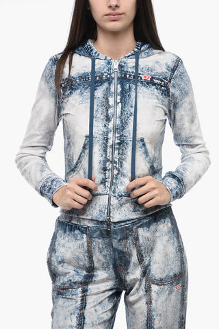 Chenille F-BRIT Sweatshirt with Denims Effect