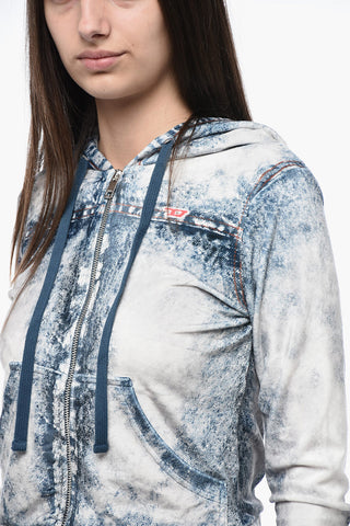 Chenille F-BRIT Sweatshirt with Denims Effect