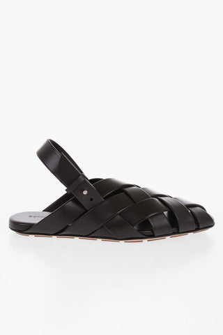 Leather SLIPPER ALFIE Slingback Sandals with Woven Motif