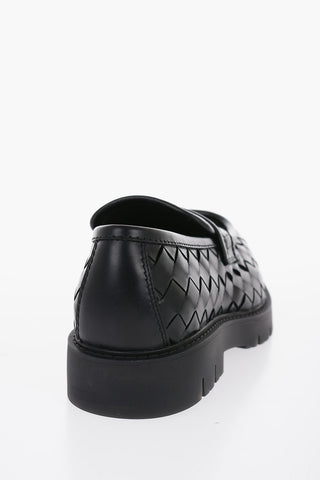 Woven Leather HADDOCK Loafers with Track Sole