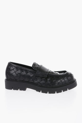 Woven Leather HADDOCK Loafers with Track Sole
