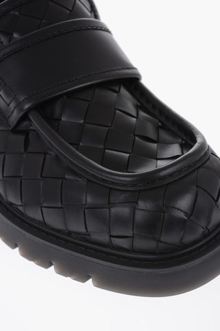 Woven Leather HADDOCK Loafers with Track Sole