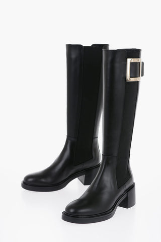 Leather VIV RANGER Chelsea Boots with Buckle 6cm