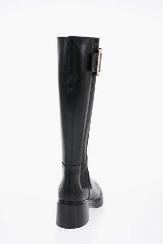 Leather VIV RANGER Chelsea Boots with Buckle 6cm