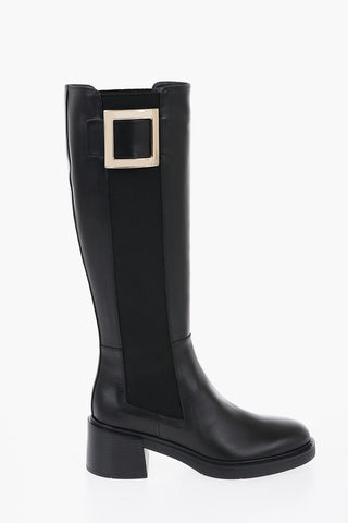 Leather VIV RANGER Chelsea Boots with Buckle 6cm