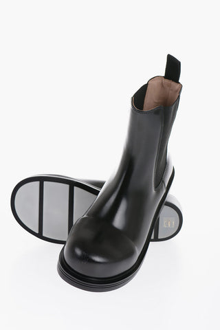 Leather CHELSEA FIREMAN Ankle Boots with Elastic Band