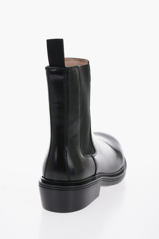 Leather CHELSEA FIREMAN Ankle Boots with Elastic Band