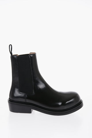 Leather CHELSEA FIREMAN Ankle Boots with Elastic Band