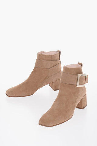 Stivaletti SO in Suede con Punta Squadrata 5cm