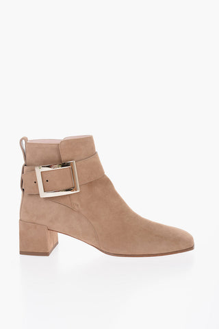 Stivaletti SO in Suede con Punta Squadrata 5cm
