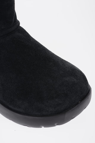 Shearling SNAP Ankle Boots with Logo Application