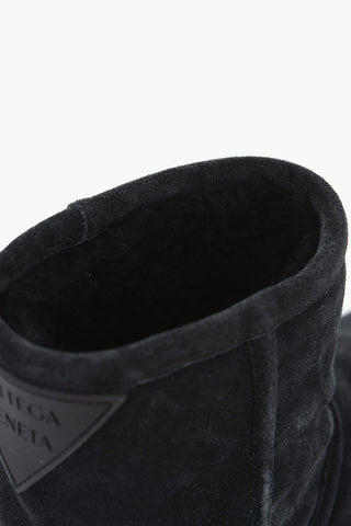 Shearling SNAP Ankle Boots with Logo Application