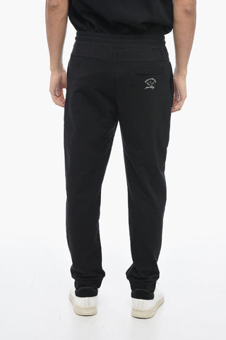 Pantaloni Joggers In Cotone Garzato