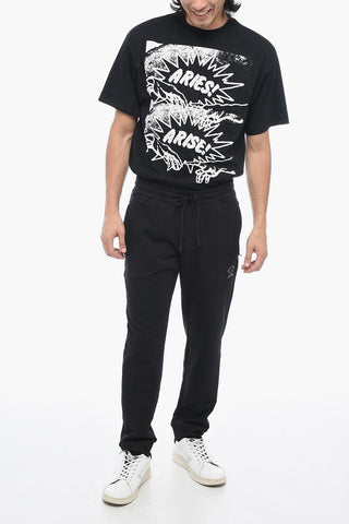 Pantaloni Joggers In Cotone Garzato