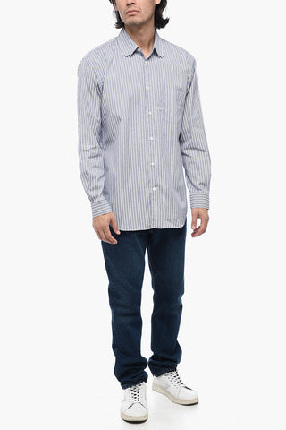 SHIRT Camicia a Righe con Colletto Cut Out