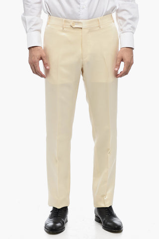 CERIMONIA Wool-and-Silk Three-Piece Suit with Peak Lapel