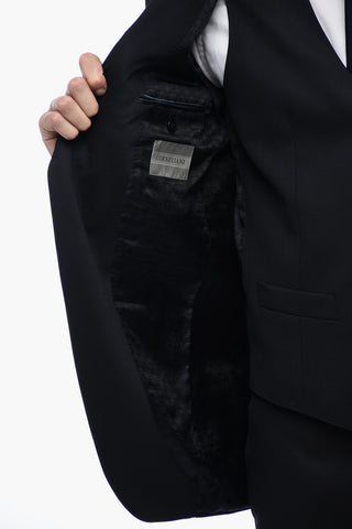 Virgin Wool Suit ACADEMY CERIMONIA with Shawl Lapel