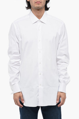 Popeline Cotton Shirt with Standard Collar