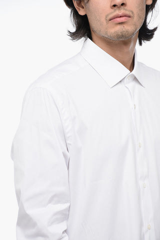 Popeline Cotton Shirt with Standard Collar
