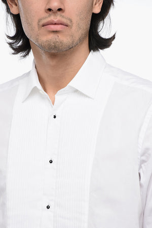 CC COLLECTION Cotton Tuxedo Shirt with French Collar