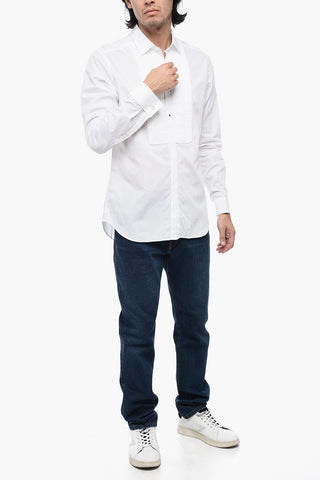 CC COLLECTION Cotton Tuxedo Shirt with French Collar