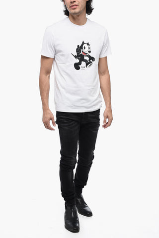  FELIX THE CAT Printed Crew-neck T-Shirt 