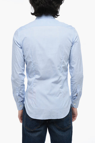 Cotton Shirt with Curved Hem