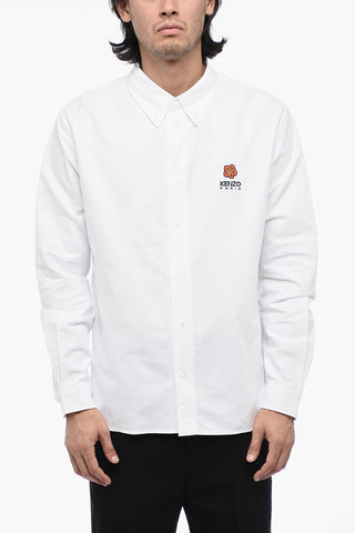 Embroidered Shirt with Button-down Collar