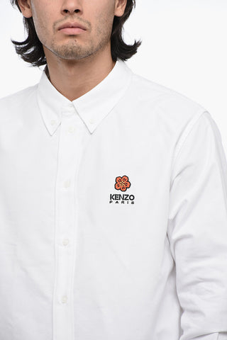 Embroidered Shirt with Button-down Collar