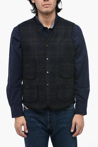 Plaid Checked Two-Tone RAIL ROAD Vest