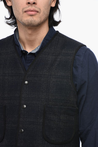 Plaid Checked Two-Tone RAIL ROAD Vest