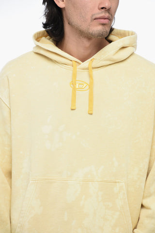Logoed Hoodie S-MACS Sweatshirt with Acid-Wash