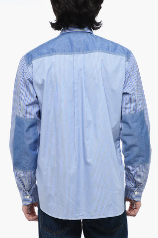 Striped Oversized Shirt with Pop Art Patch