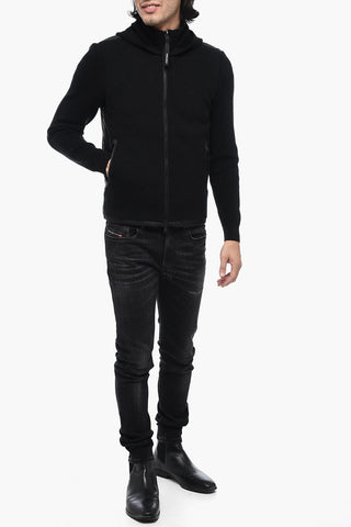 TECH KNIT Down Jacket with Knitted Sleeves