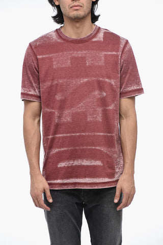 Logoed T-JUST-L1 T-Shirt with Visible Stitching