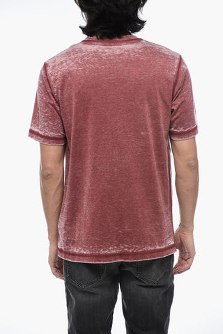 Logoed T-JUST-L1 T-Shirt with Visible Stitching