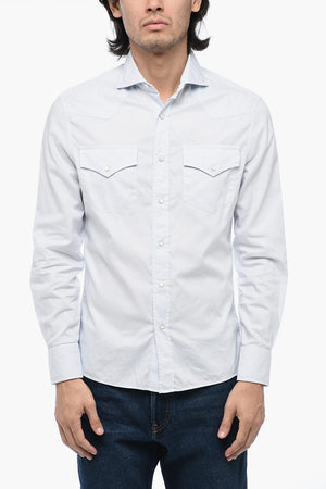 Camicia Leisure Fit con Bottoni Gioiello