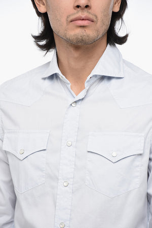 Camicia Leisure Fit con Bottoni Gioiello