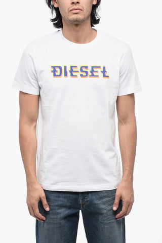 Crewneck T-DIEGOR-K52 T-Shirt with Printed Logo